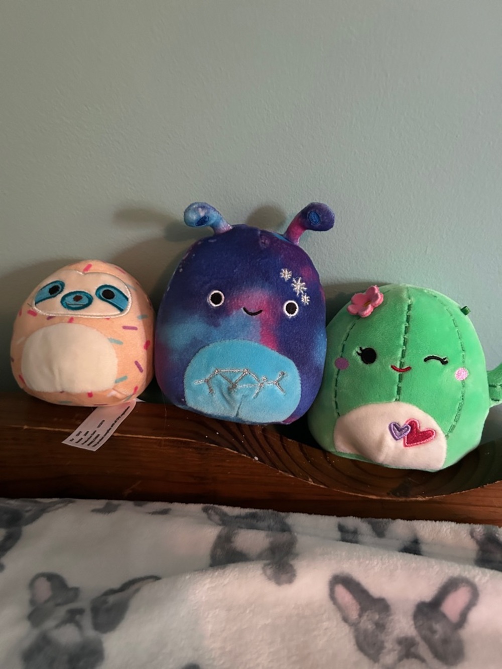 Squishmallows Trio - Pastel Pink Sprinkle, Galaxy Purple, Bright Green Cactus